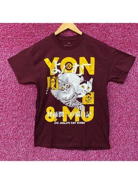 Junji Ito's Cat Diary Yon & Mu Portrait Manga T-Shirt Medium